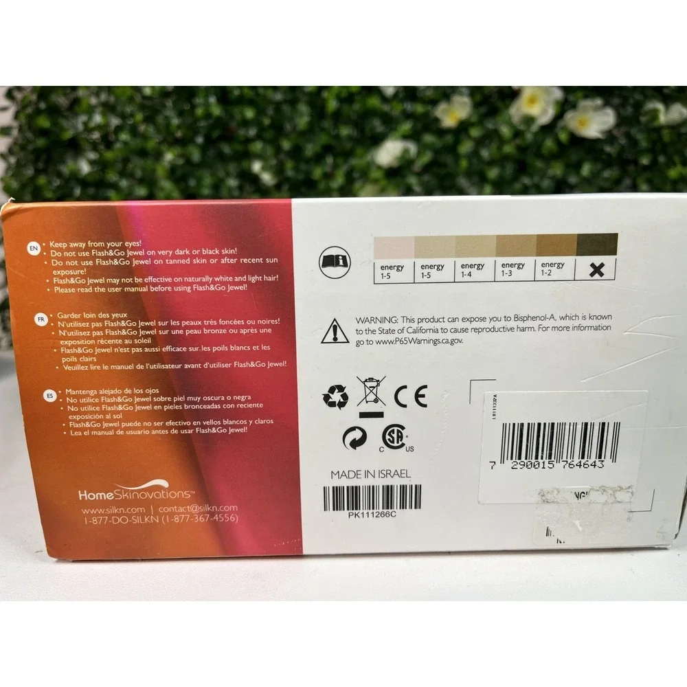 Silk'n Flash & Go Jewel Full Body Permanent Hair Removal Device - NEW, OPEN BOX - Picture 11 of 12